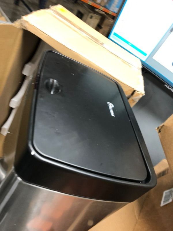 Photo 1 of **dent**
Simpli-Magic 79503 13 Gallon Touchless Sensor Trash Can, Rectangle Garbage Bin, Perfect for Home, Kitchen, Office, Black