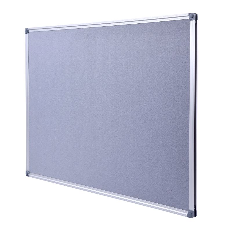 Photo 1 of DAMAGED DexBoard Aluminum Framed Wall- Mounted 48 x 36 Inch Large Fabric Bulletin Board 