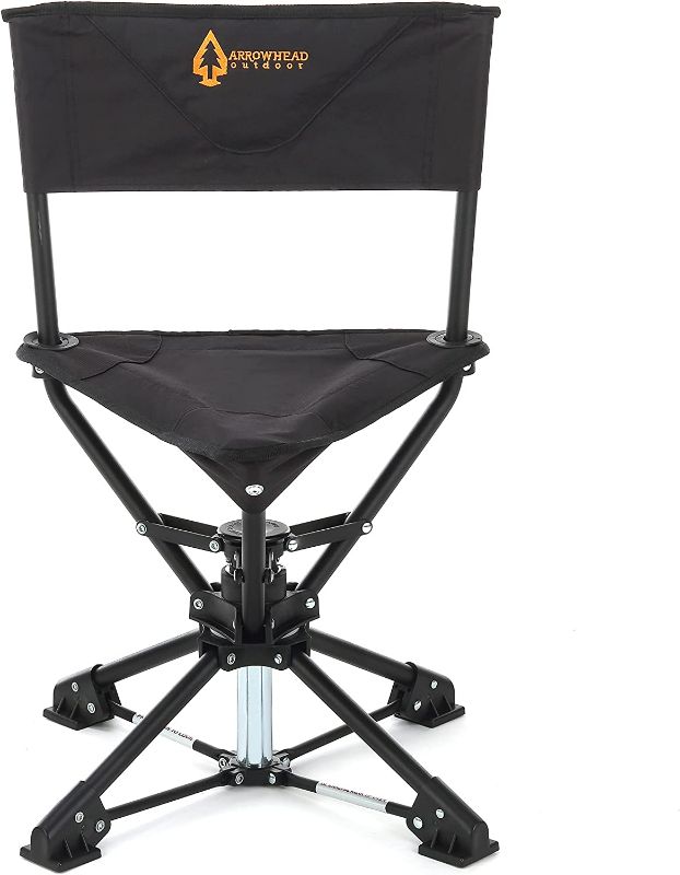 Photo 1 of ARROWHEAD OUTDOOR 360° Degree Swivel Hunting Chair Stool Seat, Perfect for Blinds, No Sink Feet