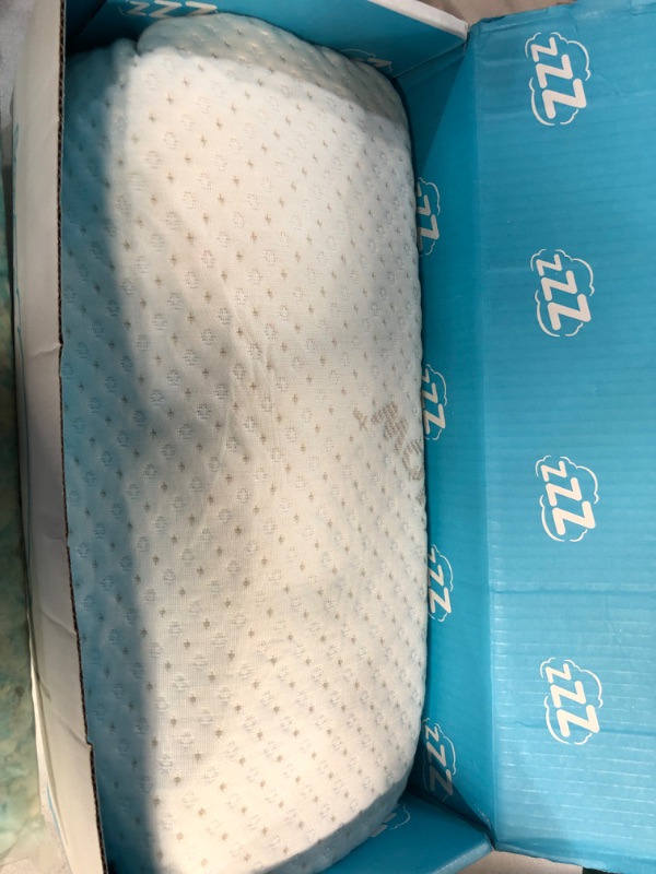 Photo 3 of *NEW* Snuggle-Pedic Adjustable Cooling Pillow - Shredded Memory Foam Pillows for Side, Stomach & Back Sleepers  Queen