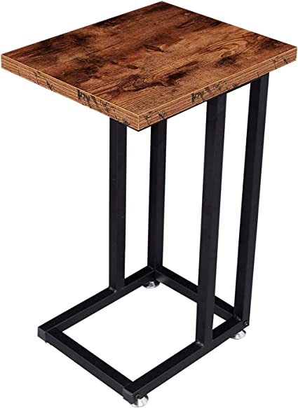 Photo 1 of [New] NXN-HOME Industrial Side Table, C Table Sofa End Table for Coffee Laptop Tablet, Wood 