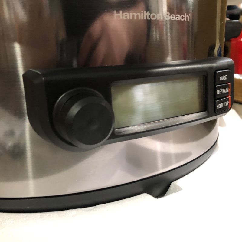 Photo 1 of Hamilton Beach Portable 6-Quart Digital Programmable Slow Cooker With Temp Tracking Temperature Probe to Braise, Sous Vide, Make Fondue & Yogurt, Lid Lock, Black Stainless (33866)