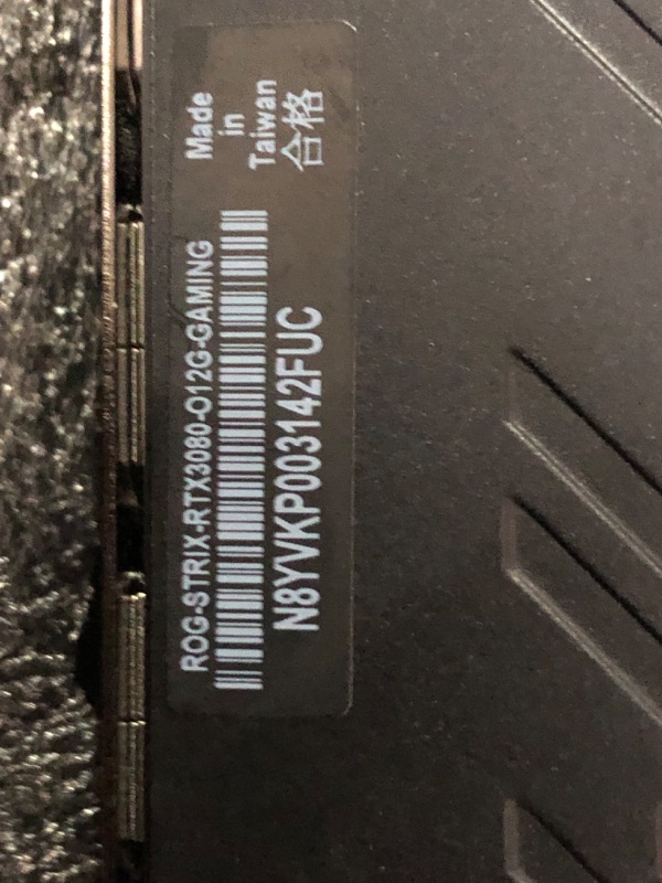 Photo 3 of **SEE NOTES** ASUS ROG Strix NVIDIA GeForce RTX 3080 OC Edition Gaming Graphics Card (PCIe 4.0, 12GB GDDR6X, LHR, HDMI 2.1, DisplayPort 1.4a, Axial-tech Fan Design, 2.9-Slot, Super Alloy Power II, GPU Tweak II) Graphic Card 