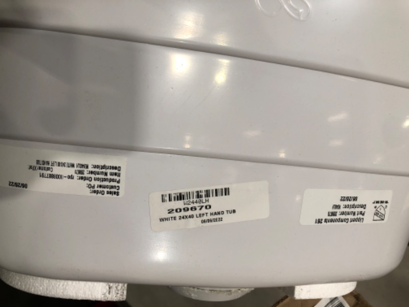 Photo 6 of Lippert Components 209681 White 24" x 46" Left Handed Bath Tub