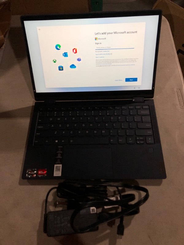 Photo 3 of Lenovo Yoga 6 13 2-in-1 13.3" Touch Screen Laptop - AMD Ryzen 5 - 8GB Memory - 256GB SSD - Abyss Blue with Fabric Cover