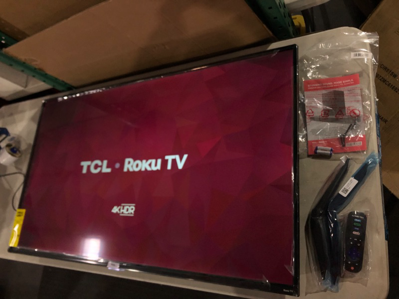 Photo 2 of TCL 50-inch Class 4-Series 4K UHD Smart Roku LED TV - 50S435, 2021 Model  ?8 x 44.1 x 28 inches
