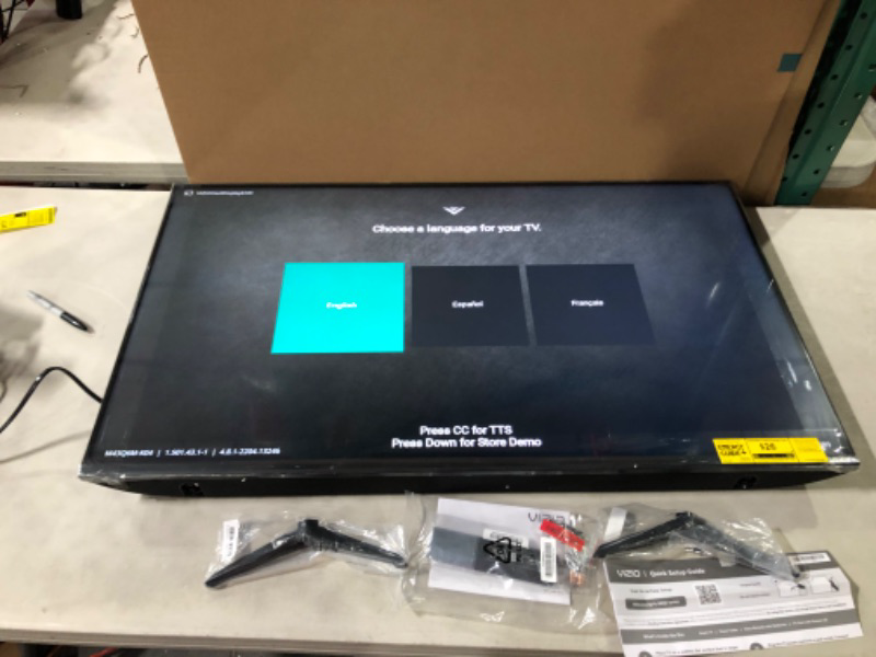 Photo 1 of VIZIO 43-inch MQ6 Series 4K QLED HDR Smart TV  2.6 inches (L) x 37.7 inches (W) x 21.9 inches (H)