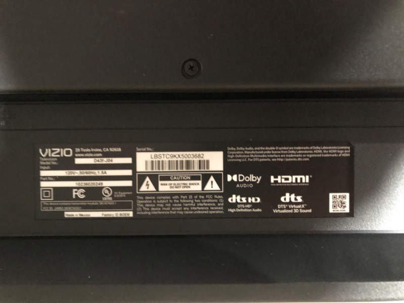 Photo 3 of VIZIO 43 Class D-Series FHD LED Smart TV ?9.37 x 38.12 x 24.46 inches
