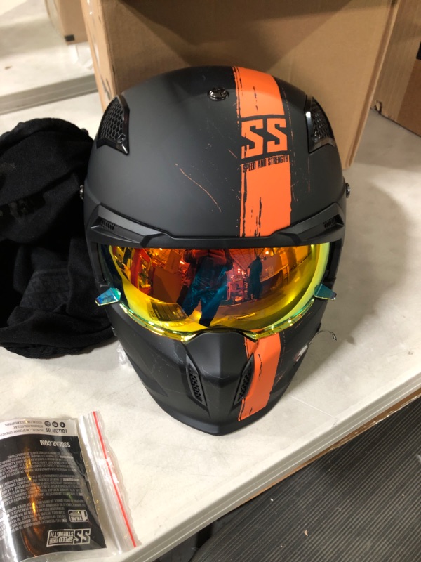 Photo 2 of Speed and Strength SS2400 Tough As Nails Helmet Black/Orange Small