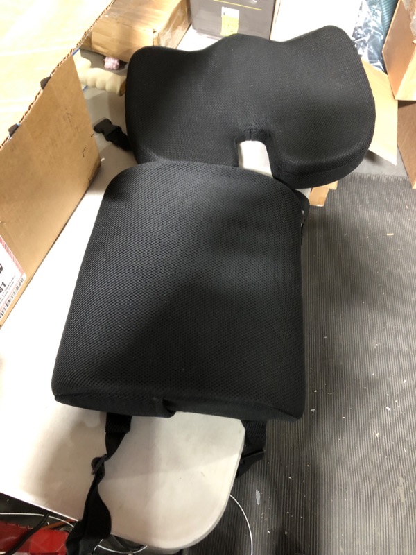 Photo 1 of Amazon Basics Seat Cushion & Lumbar Support, Memory Foam