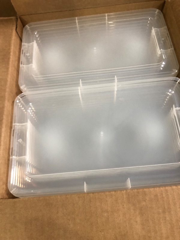 Photo 2 of [20pk] Clear 12"x7.5" Plastic Boxes with Lids