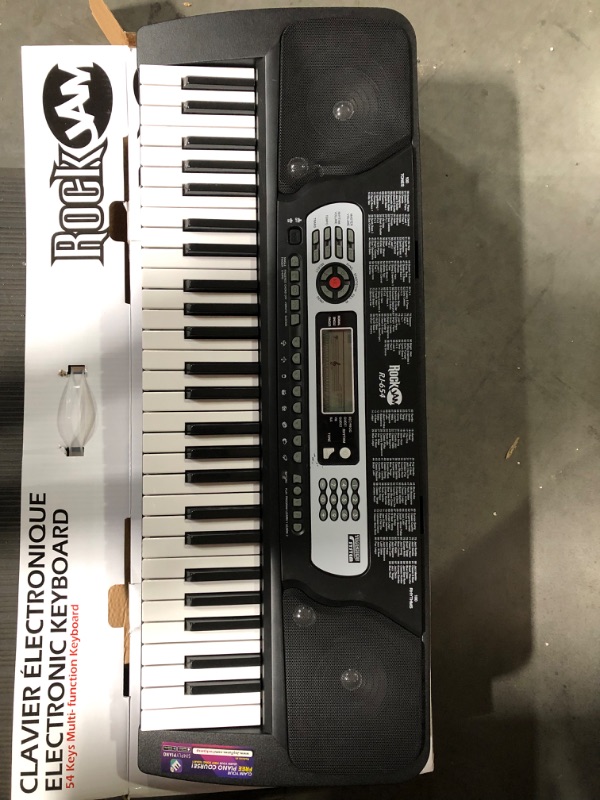 Photo 2 of [USED/MISSING] RockJam 54-Key Portable Electronic Keyboard with Interactive LCD Screen 