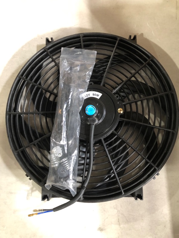 Photo 2 of [USED/DAMAGE] Upgr8 Universal High Performance 12V Slim Electric Cooling Radiator Fan - Inch Black