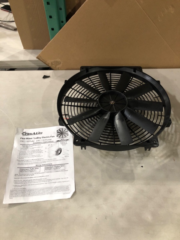 Photo 2 of Flex-a-lite Flex-Wave LoBoy Electric Fan (Puller), 16" (238)