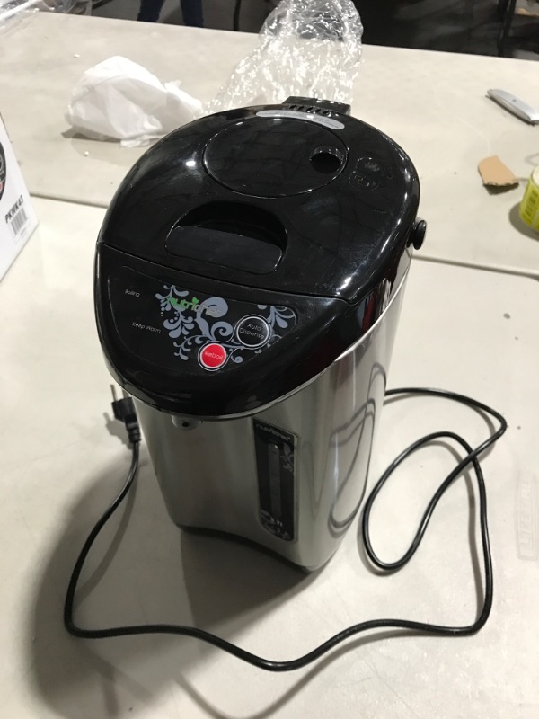 Photo 3 of *USED* NutriChef Hot Water Urn Pot Insulated Stainless Steel, Auto & Manual Dispense, Auto Boiler, Safety Lock Shutoff 3.38 QT /3.2L - 