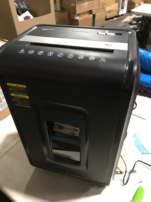 Photo 2 of Amazon Basics Heavy Duty Shredder ***NON FUNCTIONAL