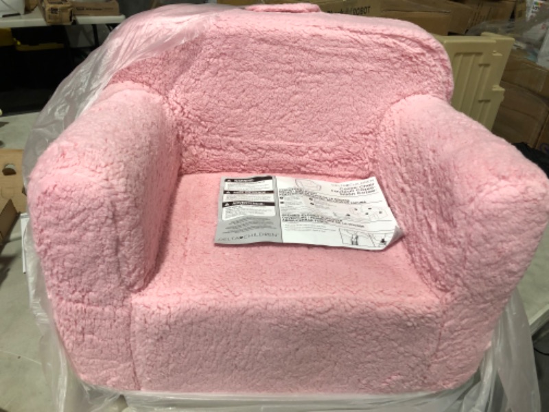 Photo 2 of Delta Children Cozee Sherpa Chair, Pink