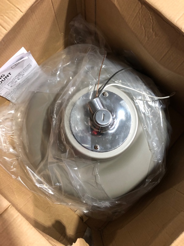Photo 4 of [USED] Canarm 1-Bulb Ceiling/Wall Mount All Weather Light with Clear Glass Globe, Grey 