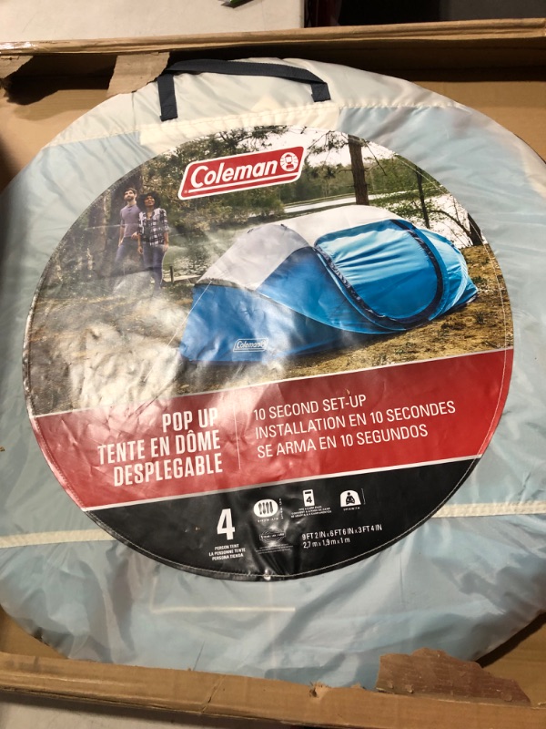 Photo 2 of [USED] Coleman Pop-Up Camping Tent 4 Person Blue