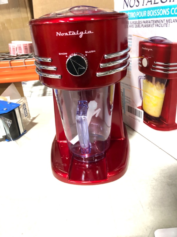 Photo 2 of **SEE NOTES**
Nostalgia 40-Ounce Frozen Beverage Station, Red