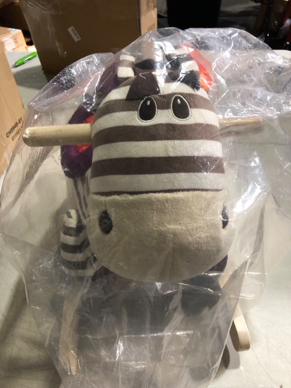 Photo 4 of B. toys by Battat Kazoo Wooden Rocking Zebra – 18m+ Zebra , White