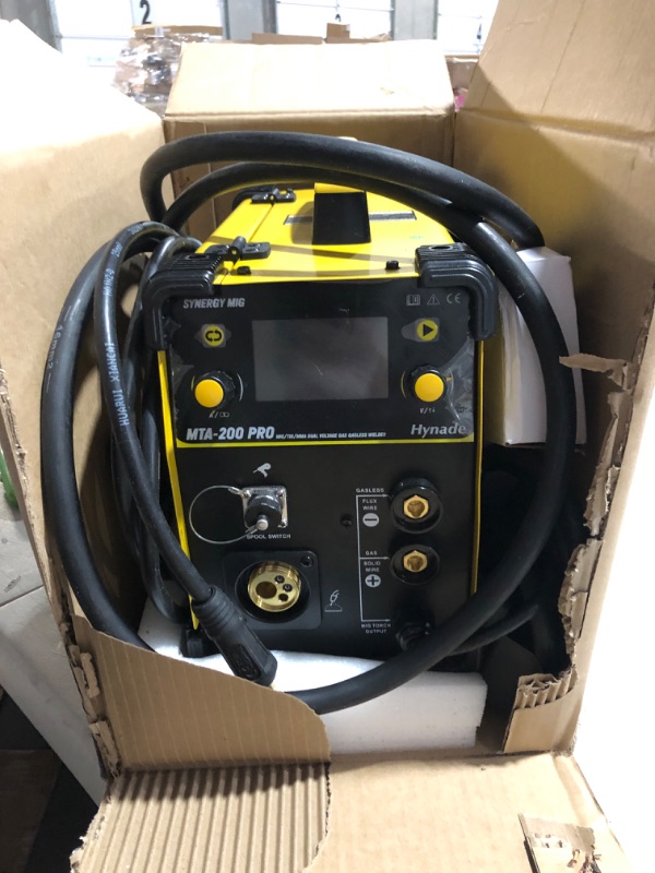 Photo 5 of -SEE NOTES-hynade MTA-200PRO MIG Welder, MIG/TIG/Stick 3 in 1 Welder Dual Voltage 110V/220V, Work with Spool Gun Gas/Gasless Multiprocess Welders