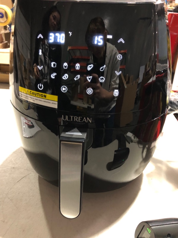 Photo 4 of -see notes-ULTREAN 5.8 Quart Air Fryer, Electric Hot Air Fryers Oilless Cooker with 10 Presets, Digital LCD Touch Screen, Nonstick Basket, 1700W, (Black)