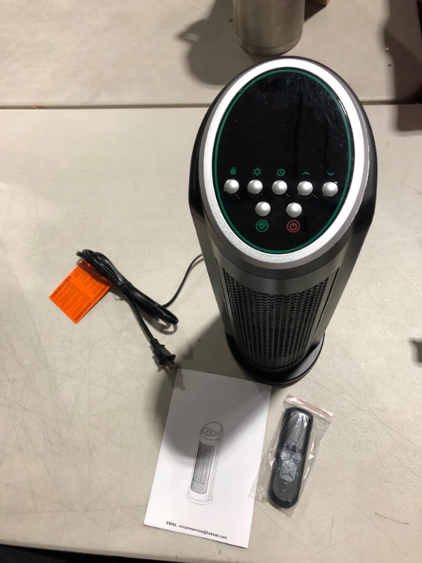 Photo 3 of -SEE NOTES-Portable Space Electric Heater for Indoor, LED Display Desk Heater with Remote Control and Oscillation