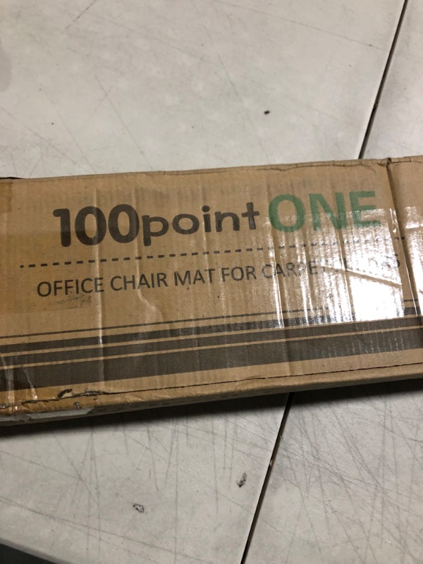 Photo 3 of 100pointONE Chair Mat for Carpet - 46’’×60’’ 0.09'' Thick Heavy Duty Office Chair Mat for Low Pile Carpeted Floors (Rectangle) 46"x60" rectangular
