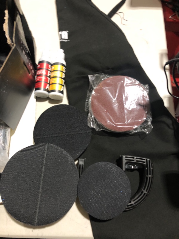 Photo 4 of SPTA Buffer Polisher, 7 Inch 180mm Rotary Polisher Car Polisher Electric Polisher RO Polisher & Polishing Pads Set for Auto Buffing and Polishing