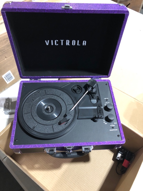 Photo 2 of Victrola Vintage 3-Speed Bluetooth Portable Suitcase Record Player