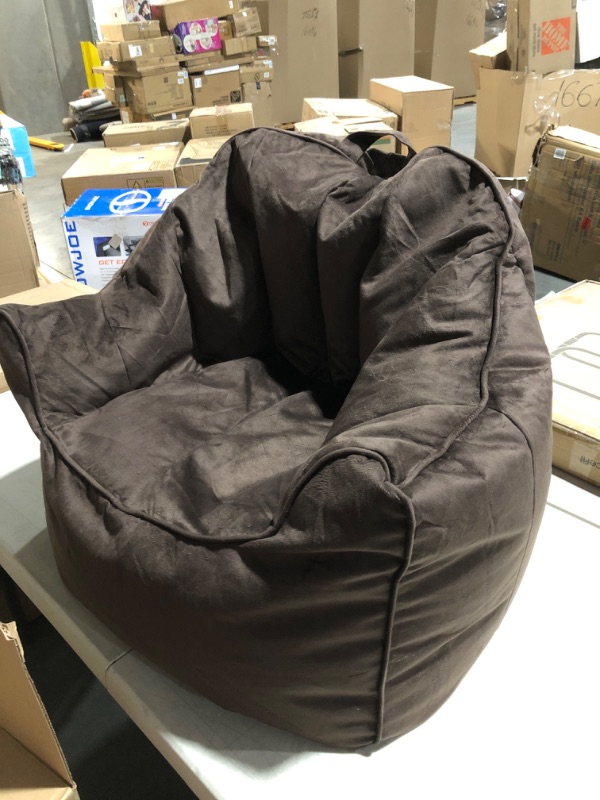 Photo 2 of Big Joe Hug Bean Bag Chair, Dark Cocoa Plush, 3ft Dark Cocoa Plush Hug Chair