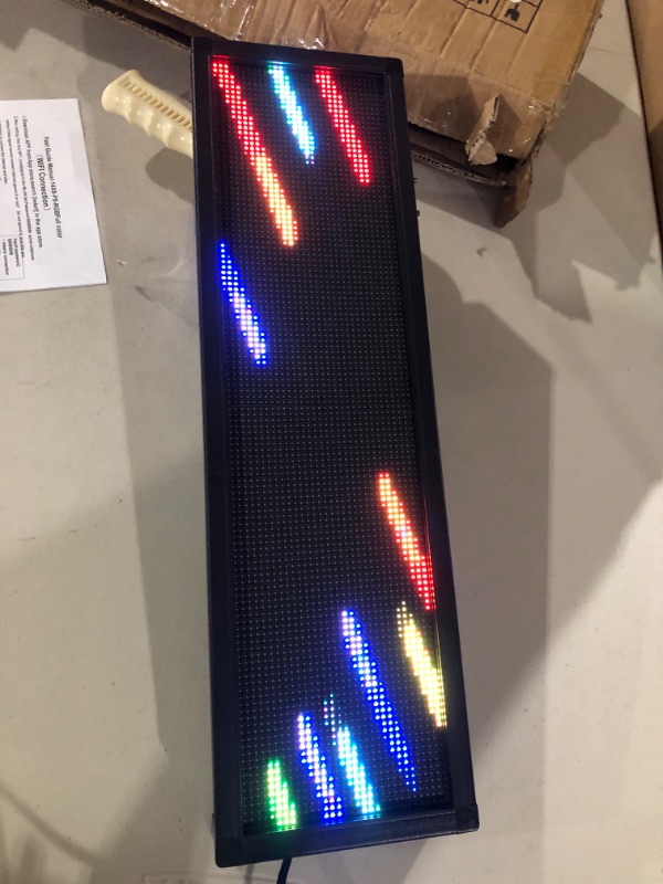 Photo 1 of VEVOR LED Scrolling Sign, 21" x 6" WiFi & USB Control, Full Color P4 Programmable Display