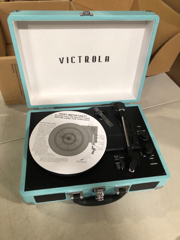 Photo 1 of Victrola Vintage 3-Speed Bluetooth Portable Suitcase Record Player