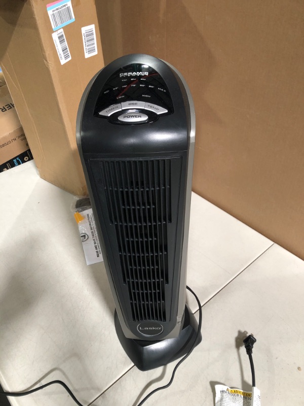 Photo 2 of *DAMAGED* Lasko Products Lasko 1500 Watt 2 Speed Ceramic Oscillating Tower Heater with Remote