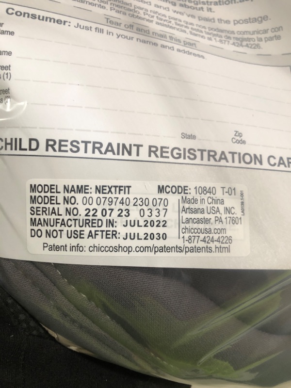 Photo 4 of Chicco NextFit Max ClearTex Convertible Car Seat| Rear-Facing Seat for Infants 12-40 lbs. | Forward-Facing Toddler Car Seat 25-65 lbs.