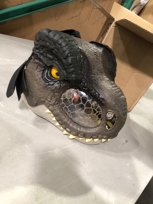 Photo 3 of ?Jurassic World Dominion Dinosaur Mask Tyrannosaurus Rex Chomp N Roar with Motion 