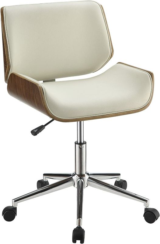 Photo 1 of Coaster Home Furnishings Leatherette Office Chair, Ecru