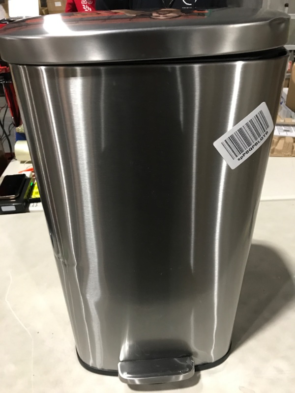 Photo 2 of Amazon Basics 50 Liter Metal Trash Can