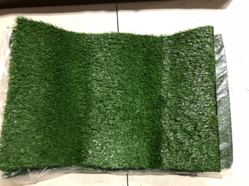 Photo 2 of Artificial Grass Puppy Pee Pad for Dogs and Small Pets - 20x25 Reusable 3-Layer Training Potty Pad with Tray - Dog Housebreaking Supplies by PETMAKER