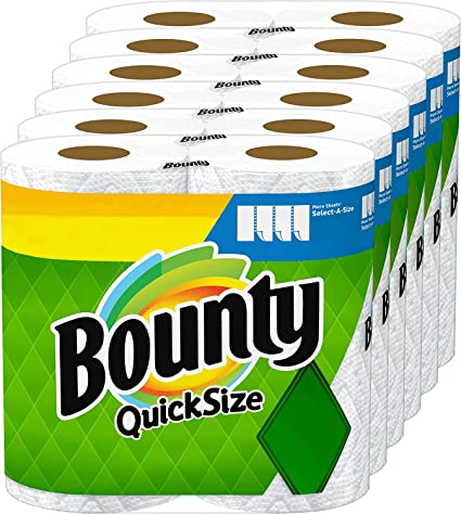 Photo 1 of Bounty Quick-Size Paper Towels, White, 12 Family Rolls