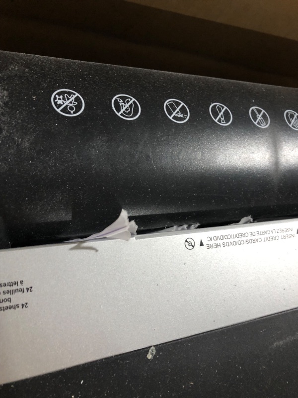 Photo 2 of [USED] Amazon Basics 24-Sheet Cross-Cut Paper Shredder