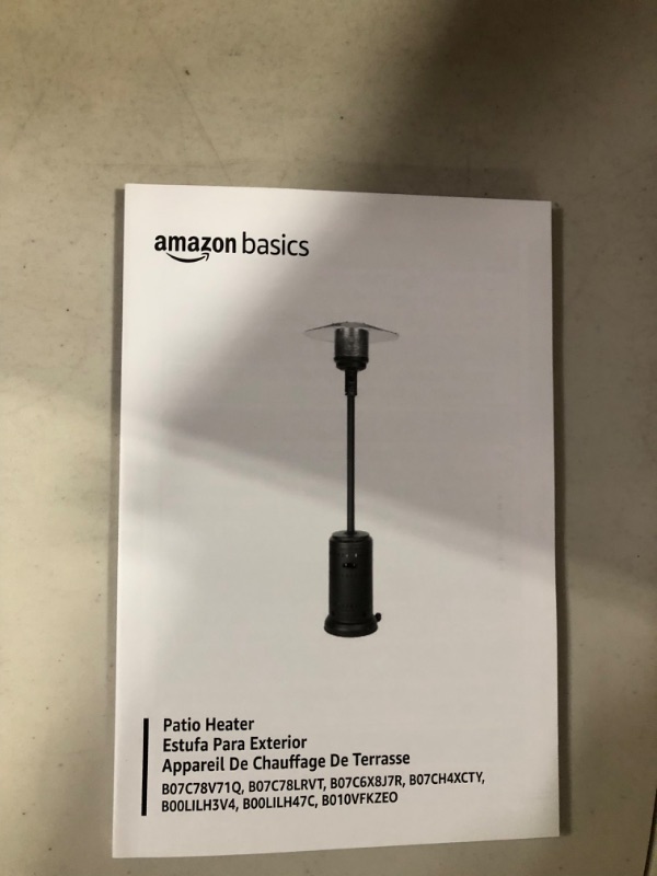 Photo 4 of [USED] Amazon Basics 46,000 BTU Outdoor Propane Patio Heater with Wheels, 