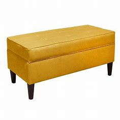 Photo 1 of [SIMILAR/DAMAGE] The Crew Furniture Yellow Storage Ottomon Bench 