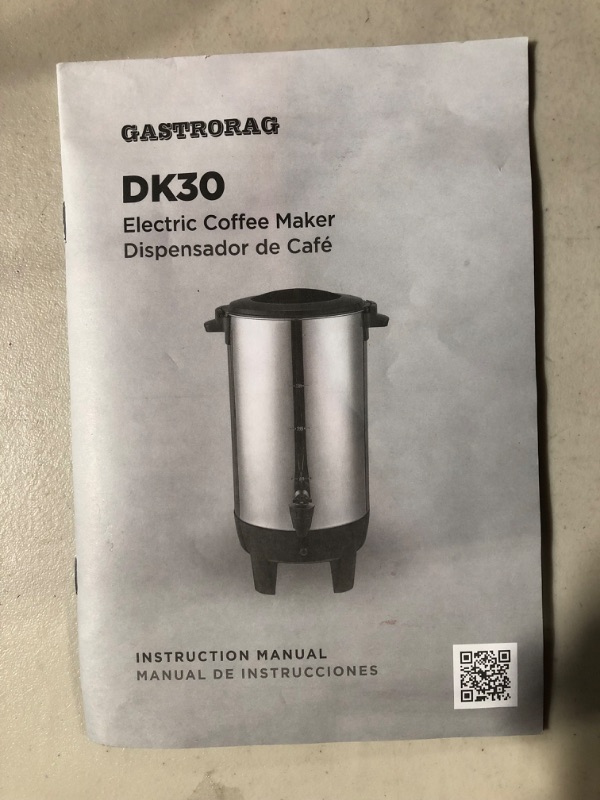 Photo 2 of [USED/DAMAGE] Gastrorag 30 Cup Commercial Coffee Urn, Frozen Red