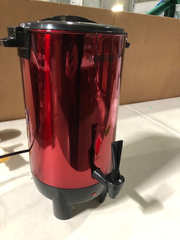Photo 3 of [USED/DAMAGE] Gastrorag 30 Cup Commercial Coffee Urn, Frozen Red