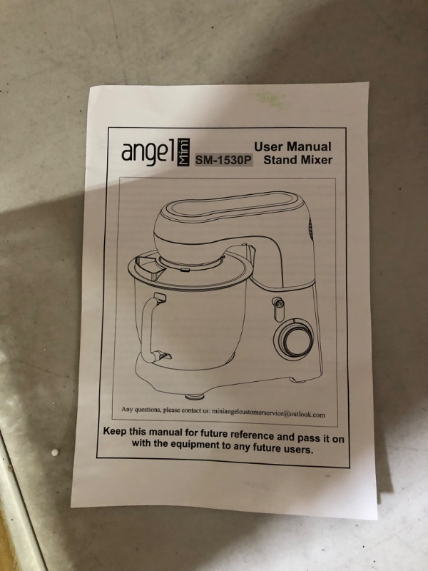 Photo 4 of [USED/DAMAGE] Mini Angel Electric Stand Mixer, 5.5 Quarts,Yellow 