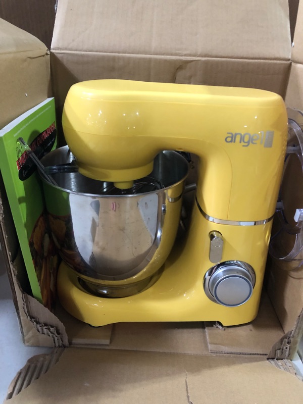 Photo 6 of [USED/DAMAGE] Mini Angel Electric Stand Mixer, 5.5 Quarts,Yellow 