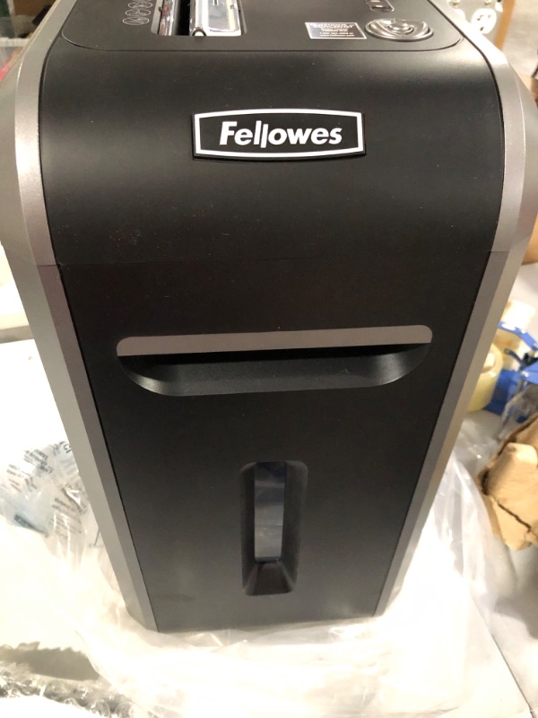 Photo 5 of *NEW* Fellowes Powershred 18-Sheet Capacity, 100% Jam Proof Cross-Cut Paper Shredder, Black/Gray 