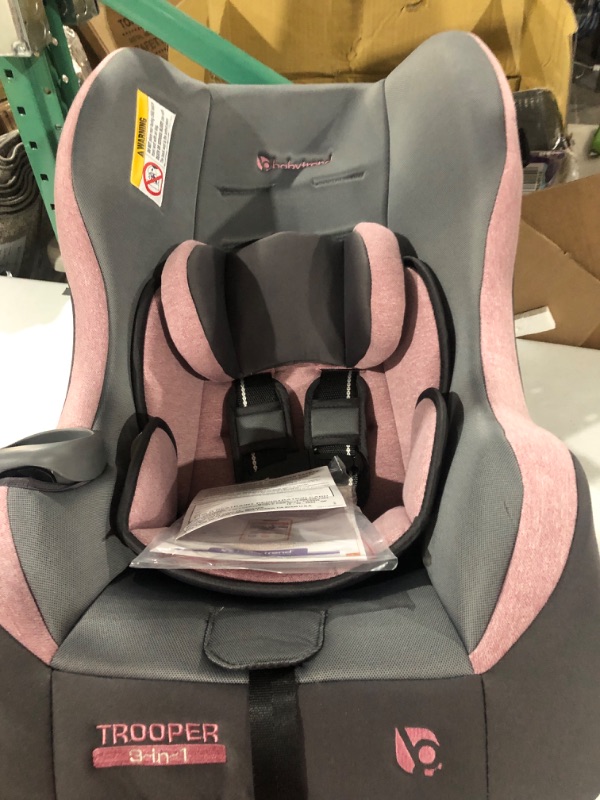 Photo 2 of Baby Trend Trooper 3-in-1 Convertible Car Seat, Cassis Pink